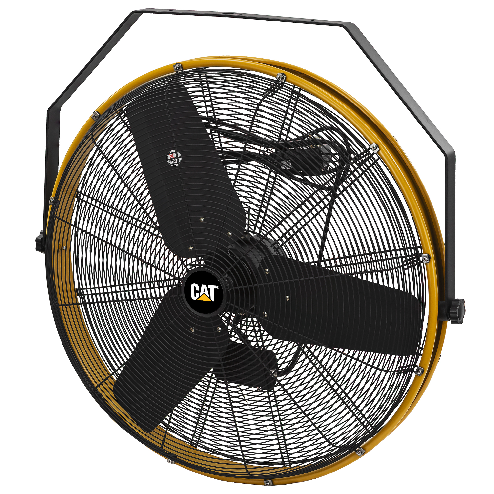 Caterpillar® fan (CF-HVOD-30S-NG) 30"-Blade Indoor/Outdoor IPX4 Weatherproof High-Velocity Wall Mounted Shroud Fan, 8,900 CFM, 3- Speed - For Industrial, Commercial, & Residential Use, cETL Certified